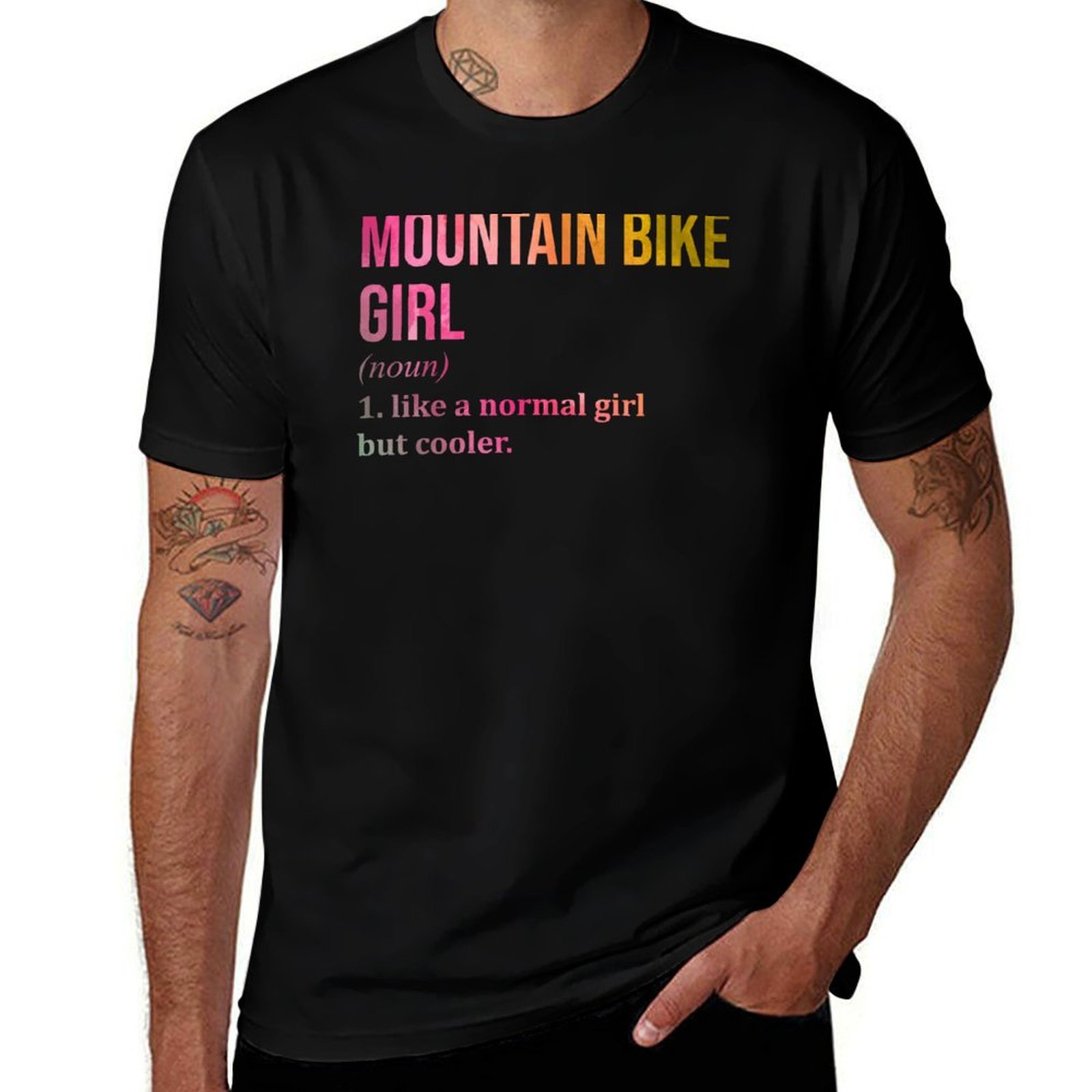 Mountain Biking Definition - 마운틴 바이크 걸 디펜이션 MTB 수채화