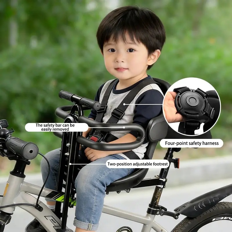 Mountain Biking Kids - 안전 하네스가 있는 앞좌석 어린이 자전거