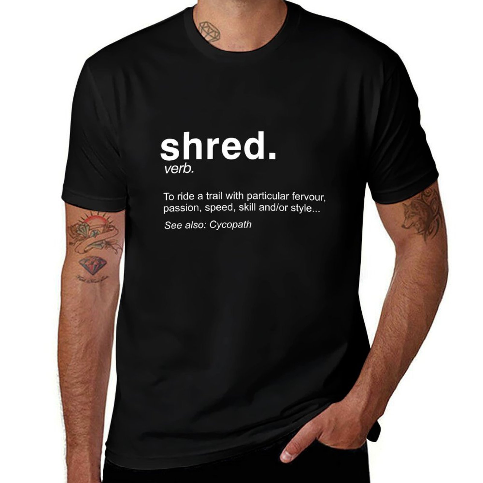 Mountain Biking Definition - Shred It 디자인 - 엔듀로, 다운힐,