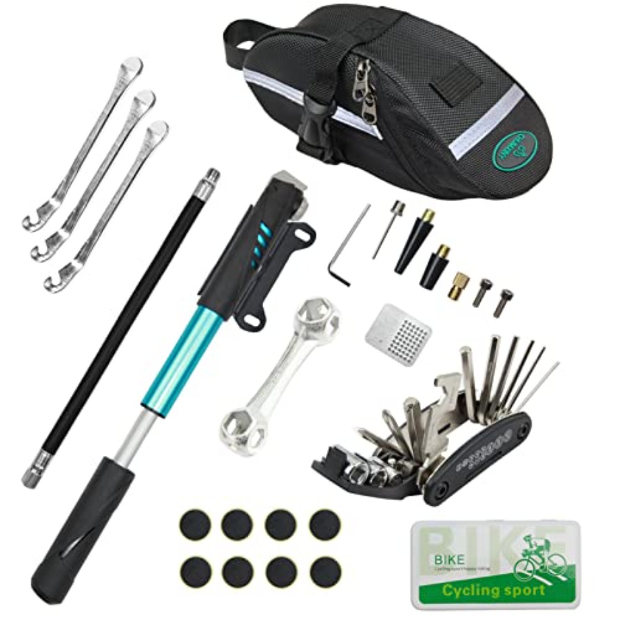 Mountain Biking Kit - 자전거 수리 키트에는 16-in-1 도구, 120Psi
