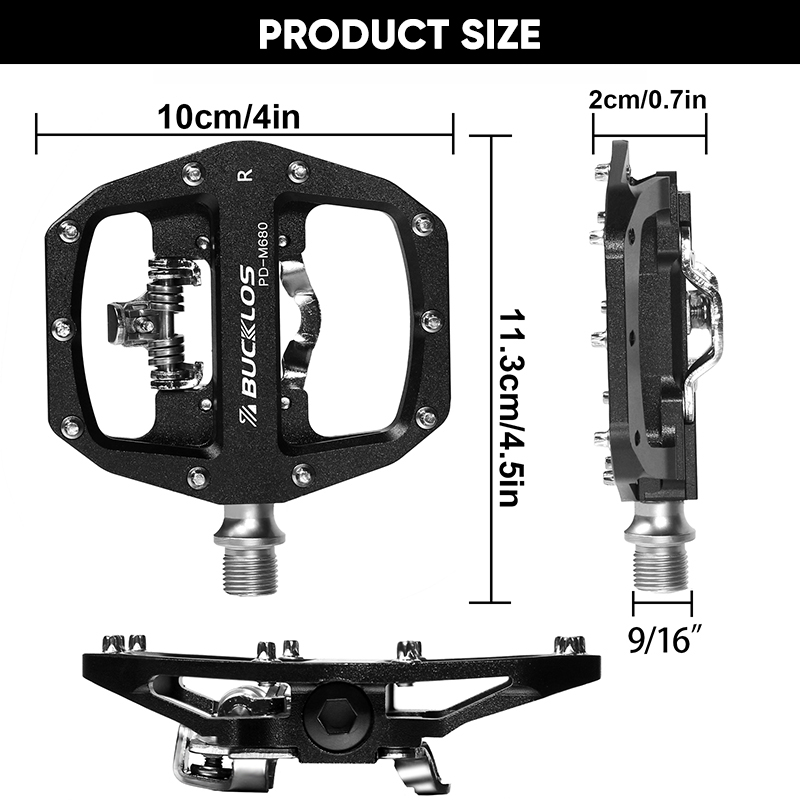 BUCKLOS MTB 자전거 페달, 듀얼 기능 산악 자 - Pedal Platform Flat 리뷰 및 가격