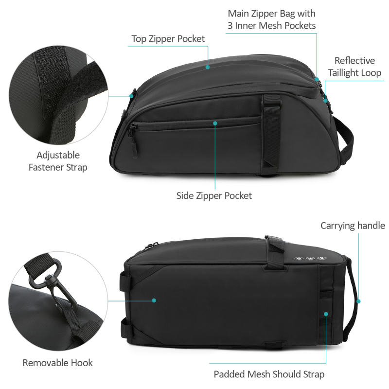 반사 산악 자전거 좌석 가방 방수 자전거 후면 랙 가방 - Mountain Biking Fanny Pack 리뷰 및 가격