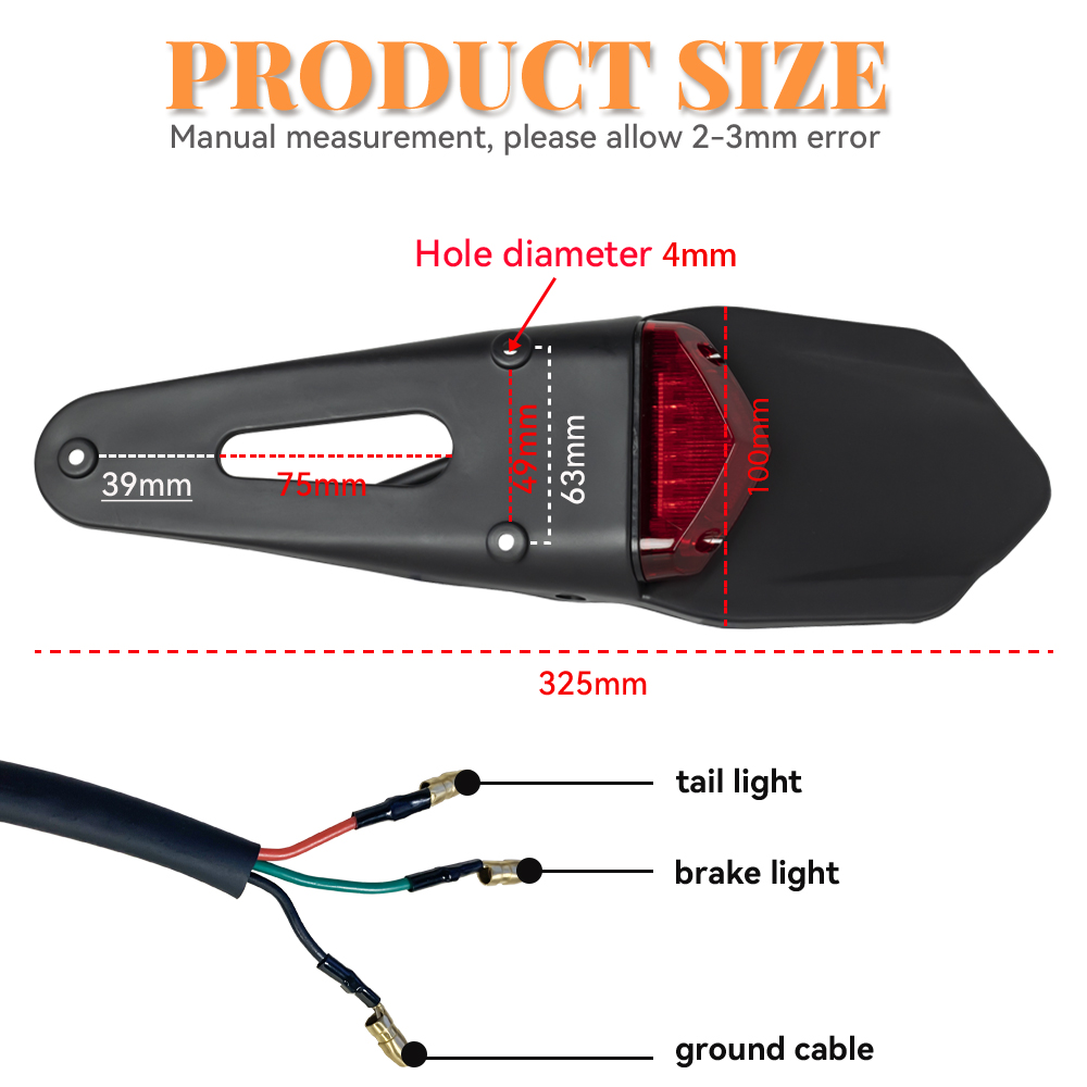 오토바이 LED 미등 브레이크 램프 12V 엔듀로 먼지 - Mountain Biking Trails 리뷰 및 가격