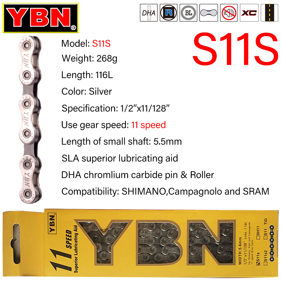 YBN MTB 로드 바이크 자전거 체인, 시마노 SRA - Cassette 11 Speed 리뷰 및 가격