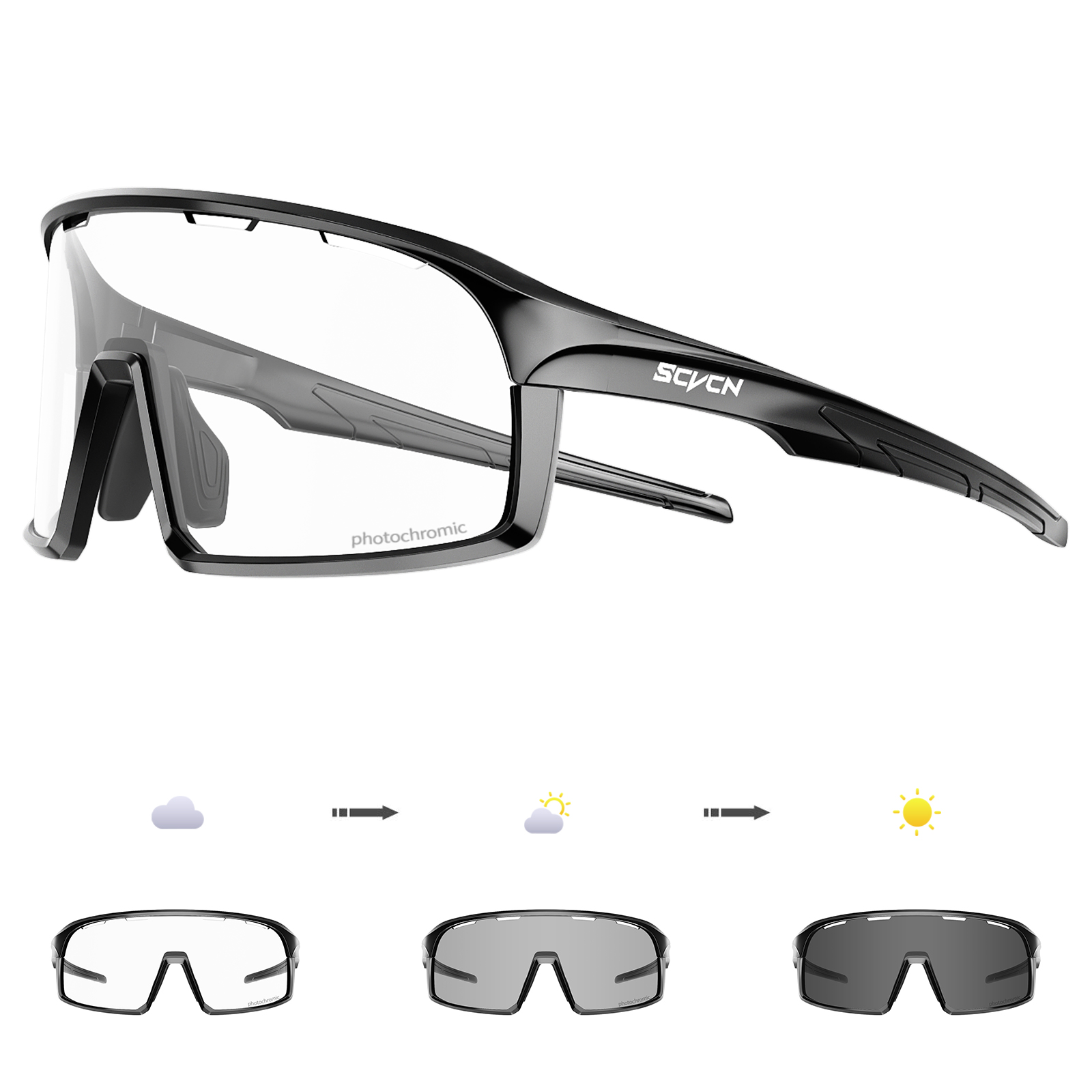 SCVCN 남성용 포토크로믹 선글라스 사이클링 안경 U - Mountain Biking Sunglasses 리뷰 및 가격