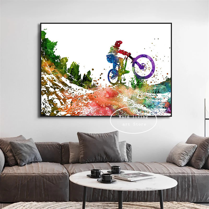 스포츠 산악 자전거 라이딩 캔버스 페인팅, MTB 벽  - Mountain Biking Game 리뷰 및 가격